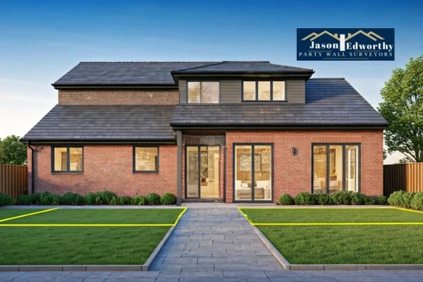 Home extension focusing on boundary line Kingswood